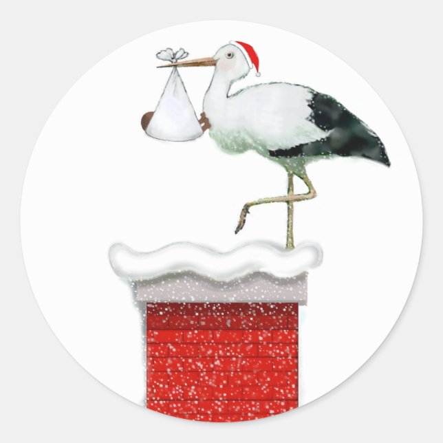 Sticker Rond Bébé de décembre (Devant)