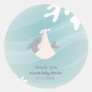 Sticker Rond Bébé de requin doux