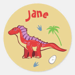 Sticker Rond Bébé Dinosaur Amargasaurus
