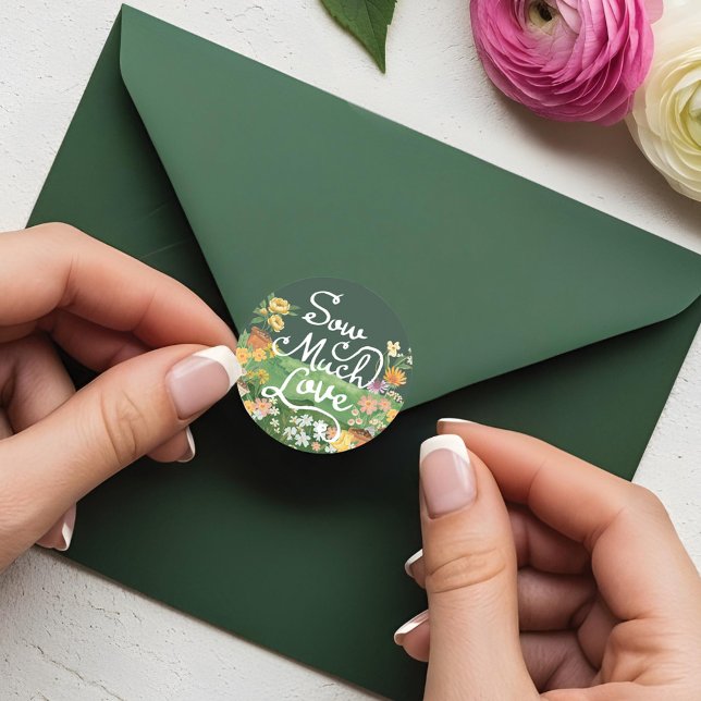 Sticker Rond Bébé en Fleur Jardin Floral Baby shower à serre (Baby in Bloom Floral Garden Greenhouse Baby Shower Classic Round Sticker)