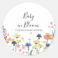 Bébé en fleurs Fête prénatale de bébé sauvage Rond