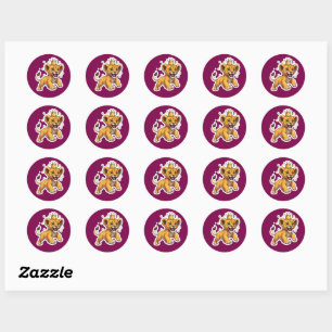 Sticker Rond Bébé grinçant Lion King Anniversaire