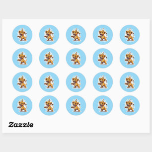 Sticker Rond Bébé grinçant Lion King Anniversaire