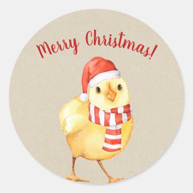 Sticker Rond Bébé Jaune poussette Noël Pays vacances Personnali (Devant)