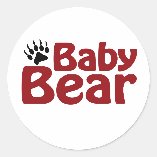 Sticker Rond Bébé Lavette Ours (Devant)