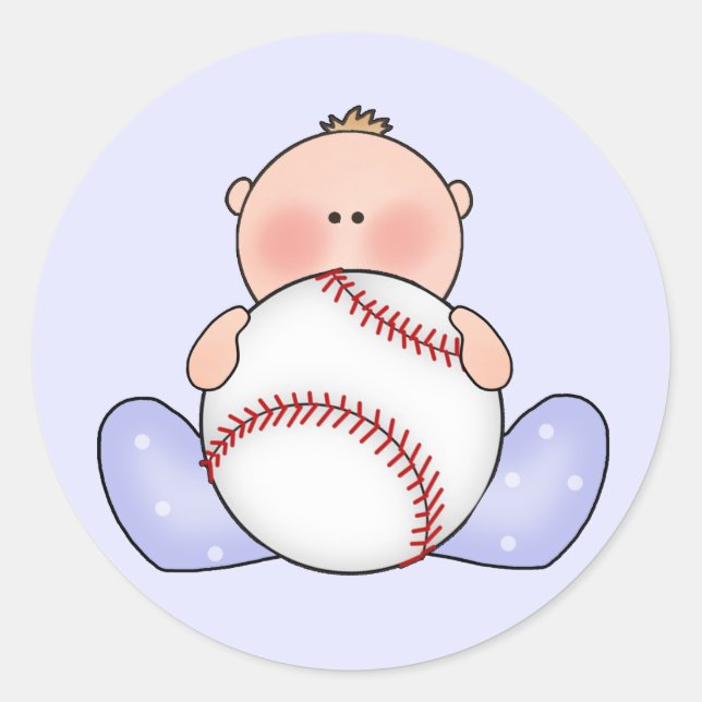 Sticker Rond Bébé Lil Baseball (Devant)