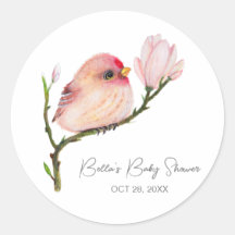 Bébé mignon Redpoll Baby shower d'oiseaux