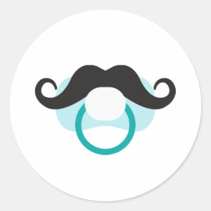 Sticker Rond Bébé petit garçon Pacifier