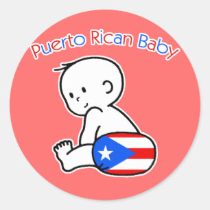 Sticker Rond Bébé portoricain