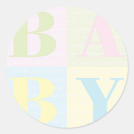 Sticker Rond Bébé s'attendant à parent crèche bébé scrapbook