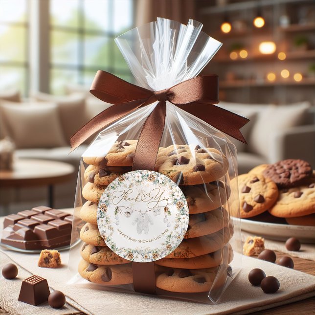 Sticker Rond Bébé Son Baby shower Froid À L'Extérieur De La Lig (Créateur téléchargé)