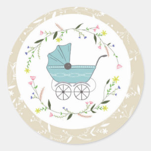 Sticker Rond Bébé vintage