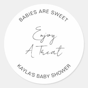 Sticker Rond Bébés Sont Doux Profitez D'une Récompense Célébran