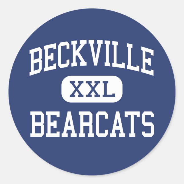 Sticker Rond Beckville - Bearcats - High - Beckville Texas (Devant)