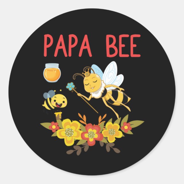 Sticker Rond Beekeeper Art Papa Bee 2 (Devant)