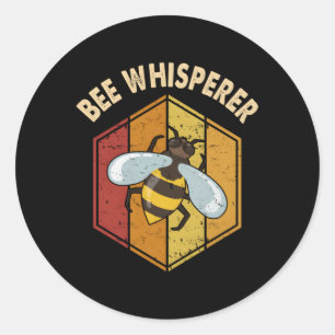 Sticker Rond Beekeeper Bee Whisperer Beekeeg Expert Apiary Hone