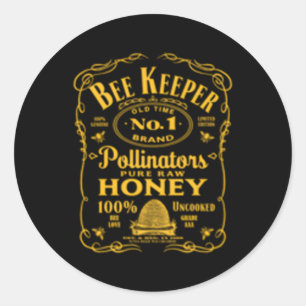 Sticker Rond Beekeeper Beekeeg Vieux Miel