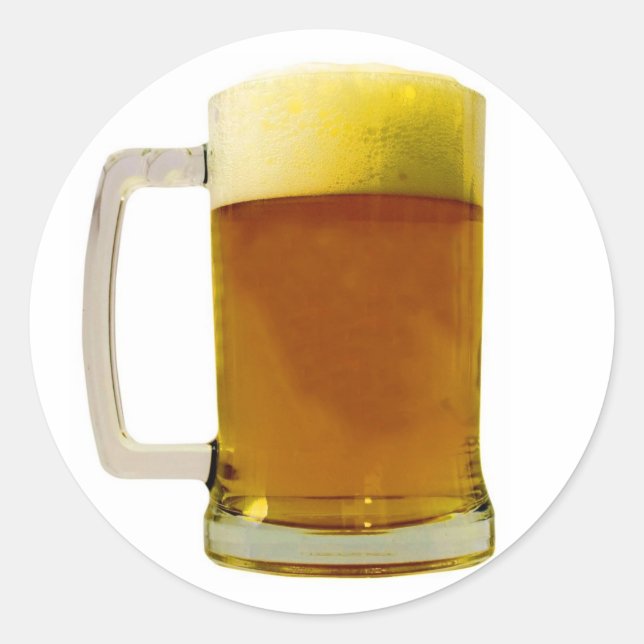Sticker Rond Beer Mug (Devant)