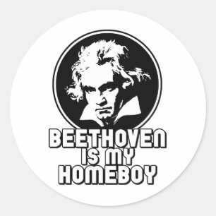 Sticker Rond Beethoven