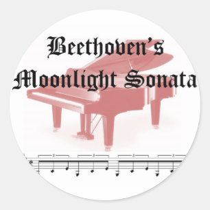 Sticker Rond beethovens lune sonate cadeaux