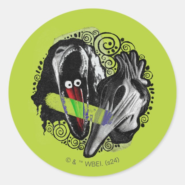 Sticker Rond Beetlejus | Adam & Barbara Scary (Devant)