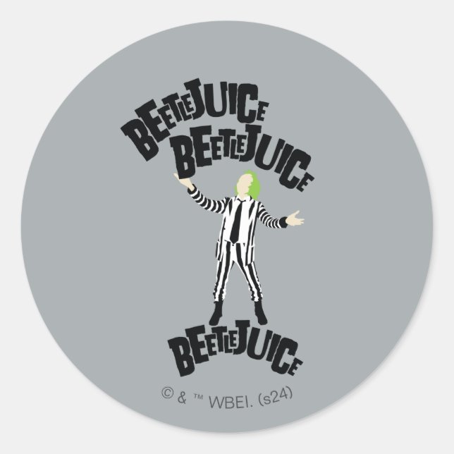 Sticker Rond Beetlejus Beetlejus Beetlejus (Devant)