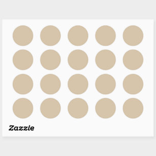 Sticker Rond Beige Champagne