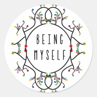 Sticker Rond Being myself