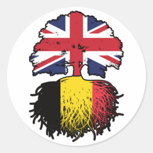 Sticker Rond Belgique Belgique Belgique Royaume-Uni Royaume-Uni