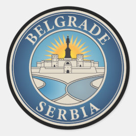 Sticker Rond Belgrade Serbia Eastern Europe