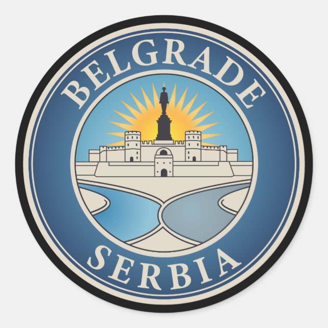 Sticker Rond Belgrade Serbia Eastern Europe (Devant)