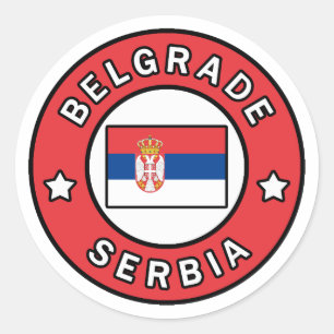 Sticker Rond Belgrade Serbie
