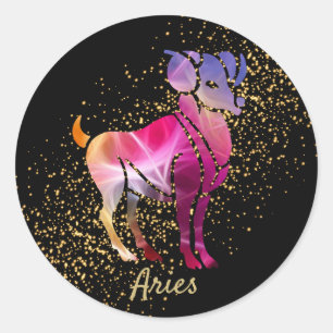 Sticker Rond Bélier - signe de zodiaque