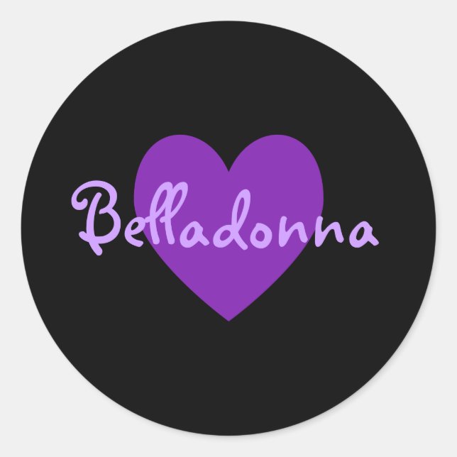 Sticker Rond Belladonna en violet (Devant)