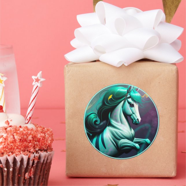 Sticker Rond Belle 3D Spirit Pony 24 (Fête)