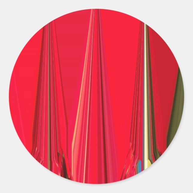 Sticker Rond Belle conception rouge (Devant)