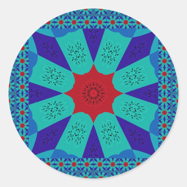Sticker Rond Belle couleur de design féminin égyptienne Extraor (Devant)