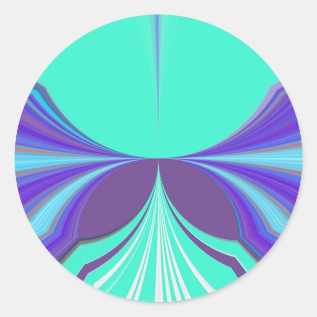 Sticker Rond Belle extraordinaire Motif Cyan  Motif Motif (Devant)