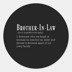 Sticker Rond Belle-Frère Humoristique
