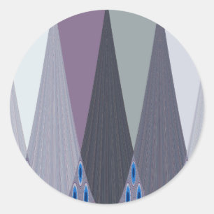 Sticker Rond Belle impression Extraordinaire Chevron Design Art