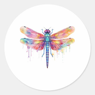 Sticker Rond Belle libellule Kiss Heaven Insect Lover