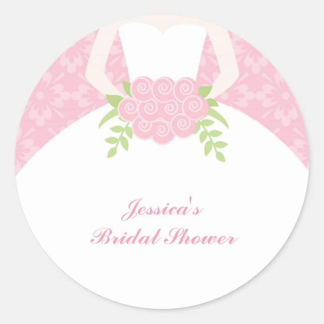Sticker Rond Belle Mariée - Enveloppe Phoques (Devant)