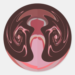 Sticker Rond Belle Motif Maroon Africain Design d'impression