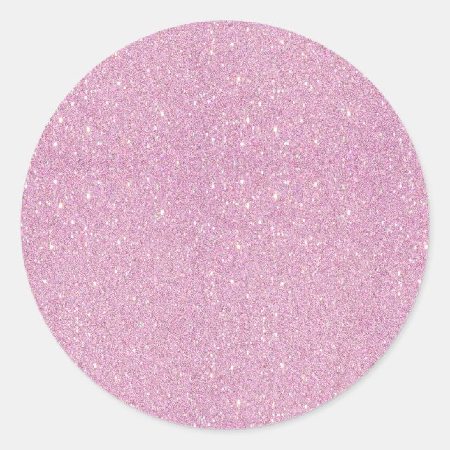 Sticker Rond Belle parties scintillant mauve à la mode brillant (Devant)