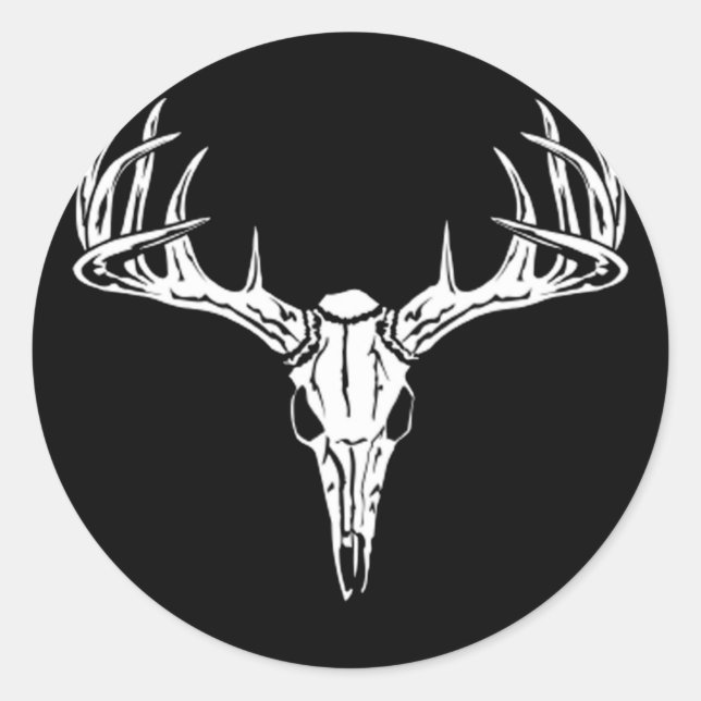 Sticker Rond Belle Rack Trophée Buck-Deer (Devant)