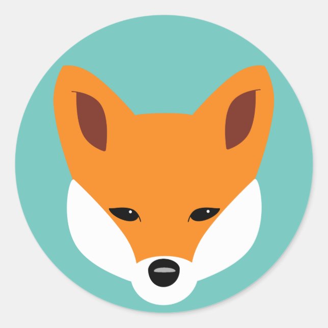 Sticker Rond Belle Renard (Devant)