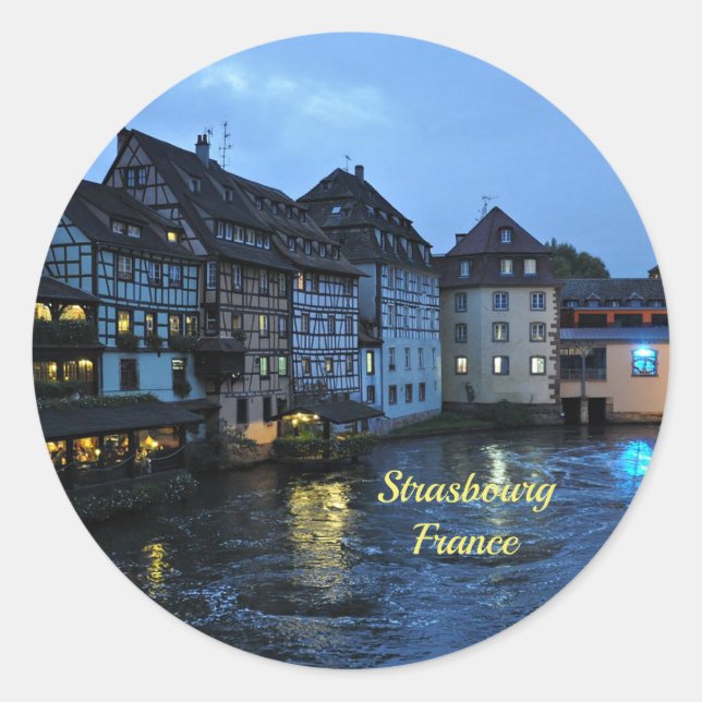 Sticker Rond Belle Strasbourg, France (Devant)