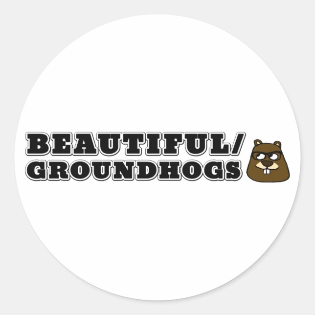 Sticker Rond Belles/marmottes (Devant)