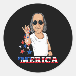 Sticker Rond Ben Franklin 4 juillet l'Amérique
