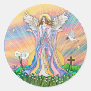 Sticker Rond Bénédiction d'ange